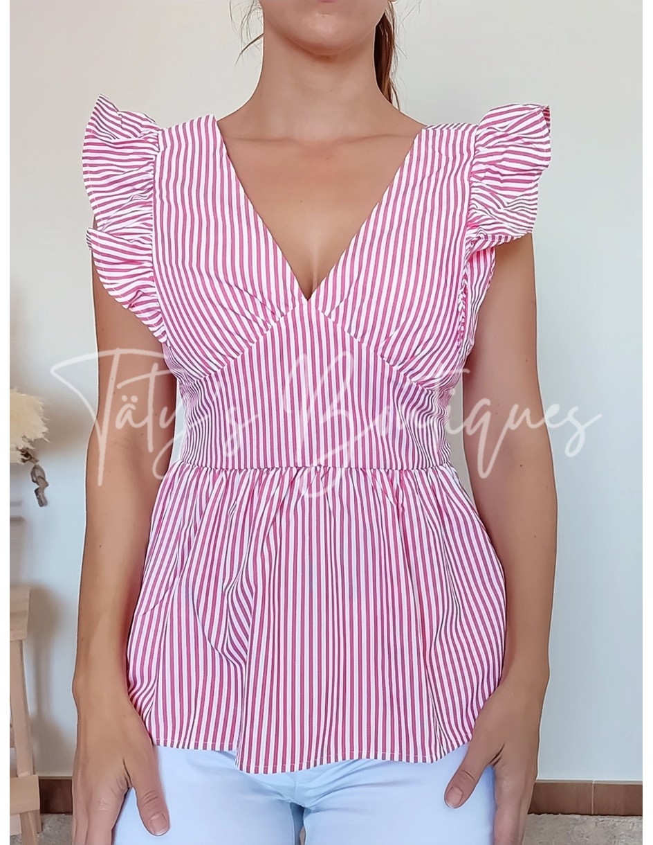 Camisa volantes nudo espalda | Täty's Boutiques - Grupo Puerto Gragera