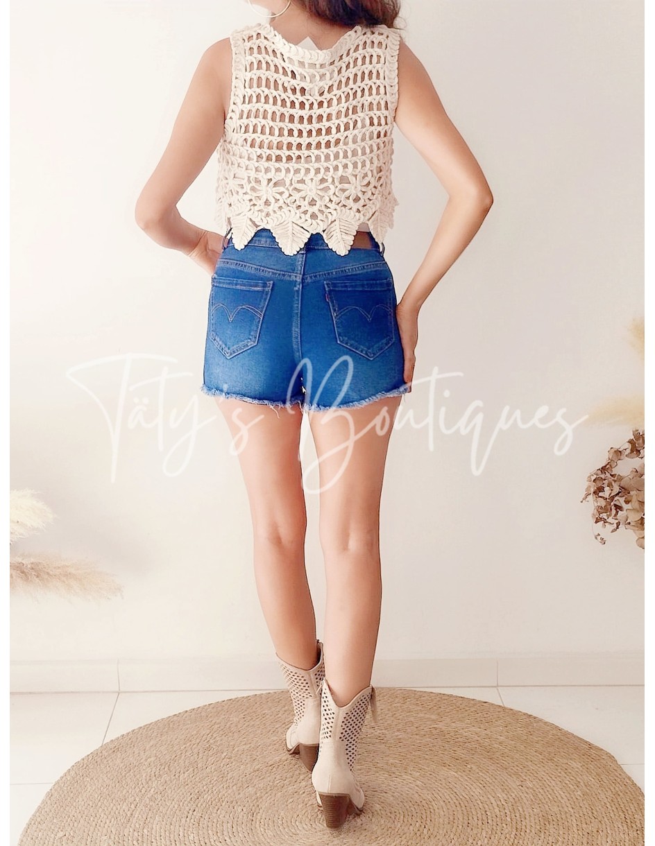 Top crochet cuello redondo | Täty's Boutiques - Grupo Puerto Gragera