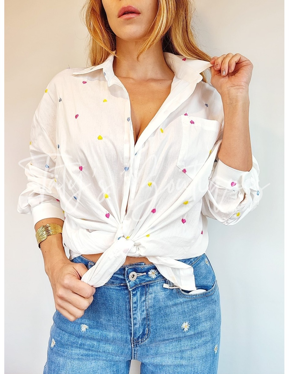 Camisa corazones colores | Täty's Boutiques - Grupo Puerto Gragera