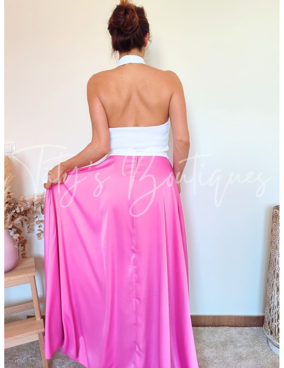 Falda de raso color rosa | Täty's Boutiques - Grupo Puerto Gragera