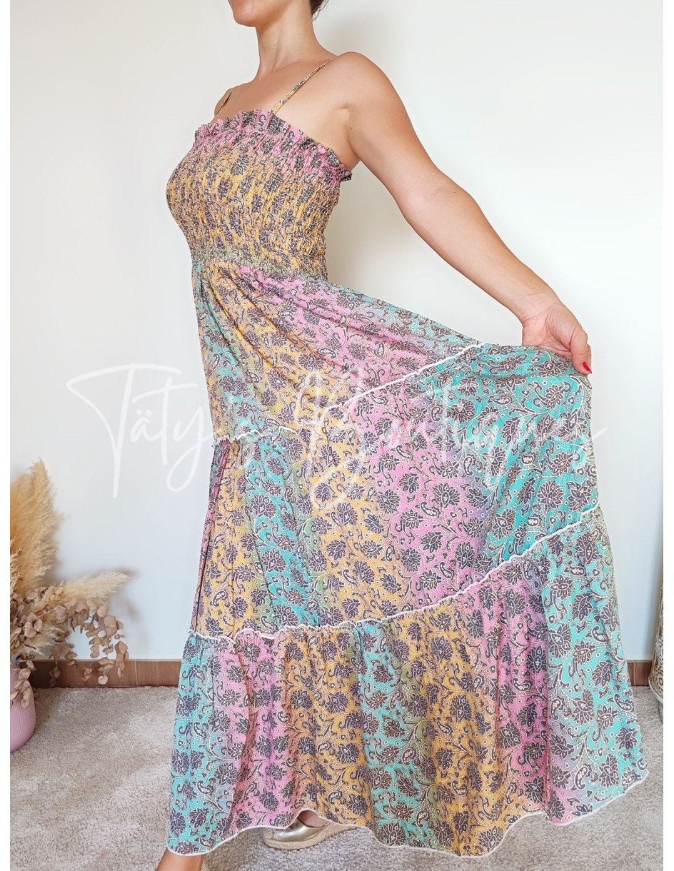 Vestido estampado tirantes tonos pasteles | Täty's Boutiques - Grupo Puerto Gragera