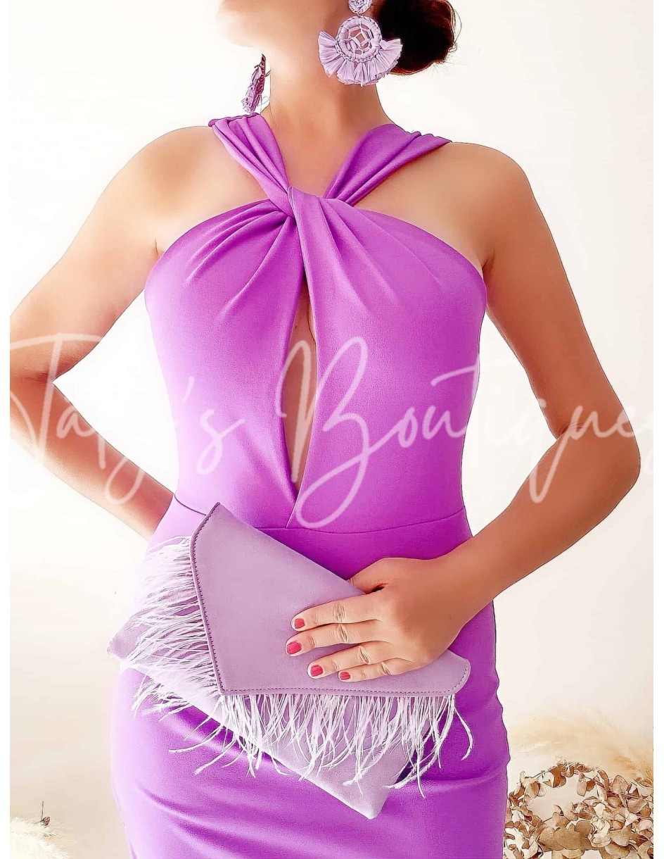 Vestido morado espalda descubierta | Täty's Boutiques - Grupo Puerto Gragera