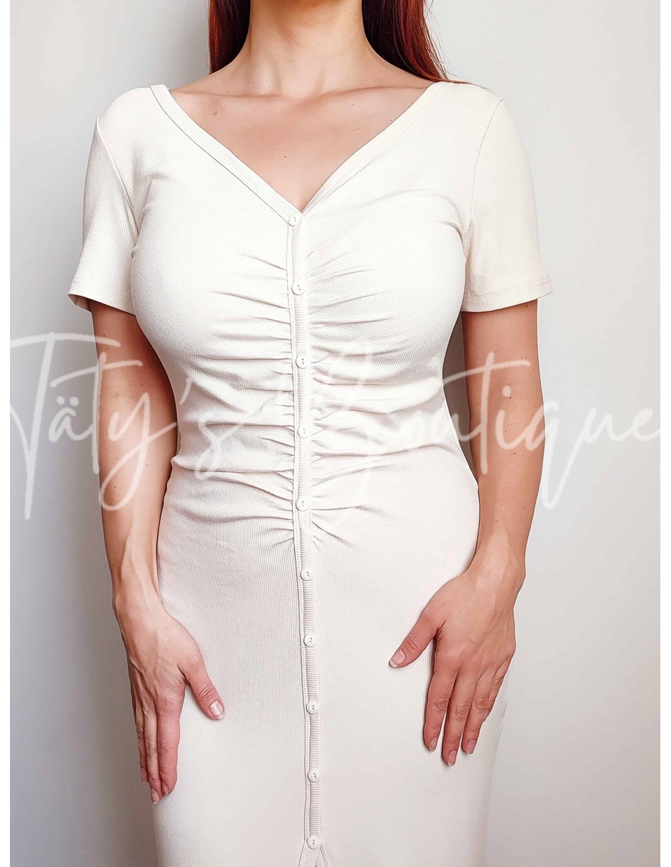 Vestido ajustado canalé| Täty's Boutiques - Grupo Puerto Gragera